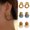 White, variant on 1 Pair Women Ear Studs Retro Rustic Simple Artistic Wooden Hollow Ring Raffia Straw Splicing Earrings