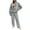 Grey, variant on Valora Women Fashion Outfit Casual Hooded Tracksuit With Pockets For Daily Wear And Adventures Women s Trousers Suit Two Piece Outfit Modern Comfort Grey S