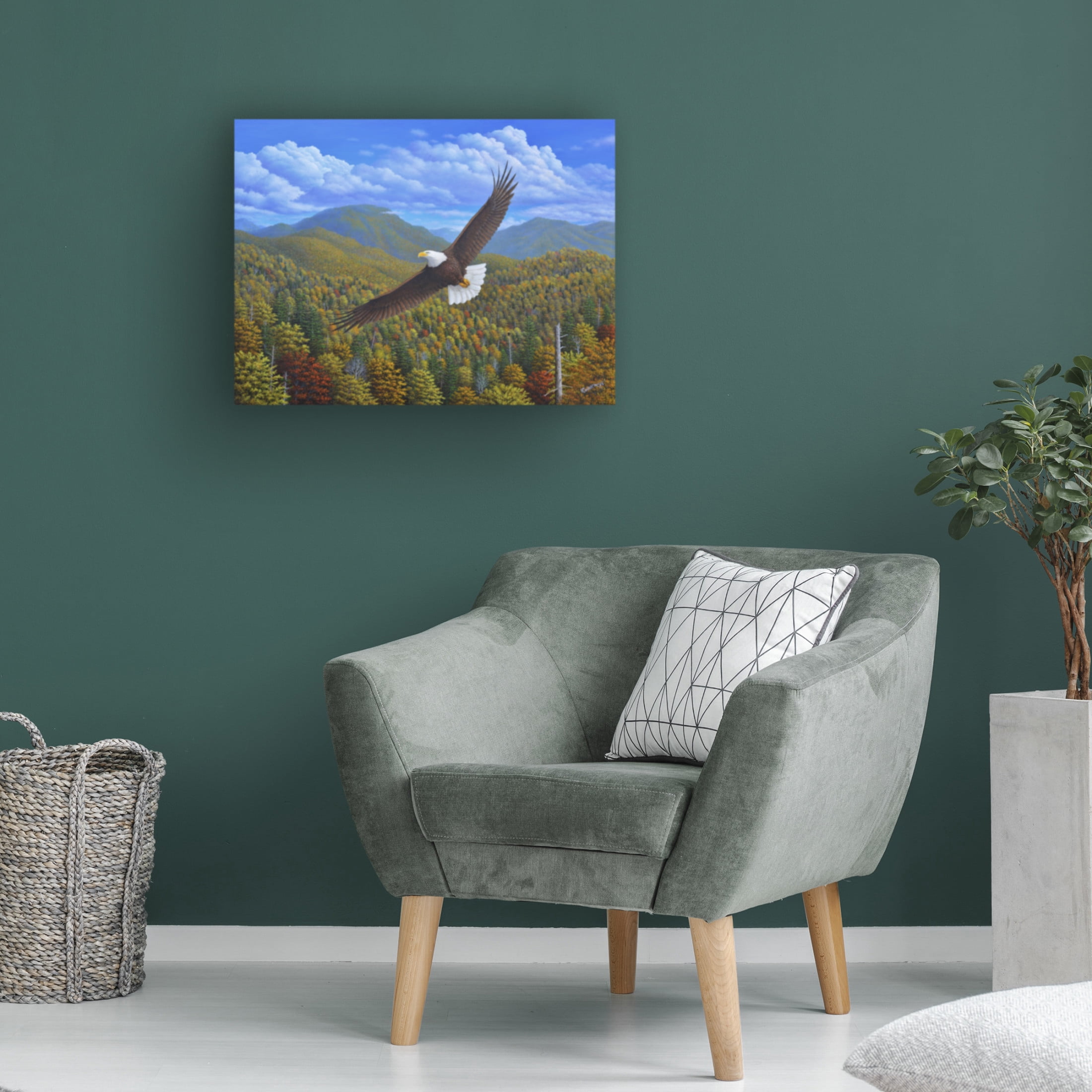 Canvas Wall Art - Robert Wavra 'Catching an Updraft' Wall Art for Living Room, Bedroom, or Office Décor by Trademark Fine Art - 32 x 24 Inches