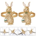 thumbnail image 4 of 6Pcs Golden Rabbit Shape Napkin Rings for Easter Dinner Table Decoration, 4 of 8