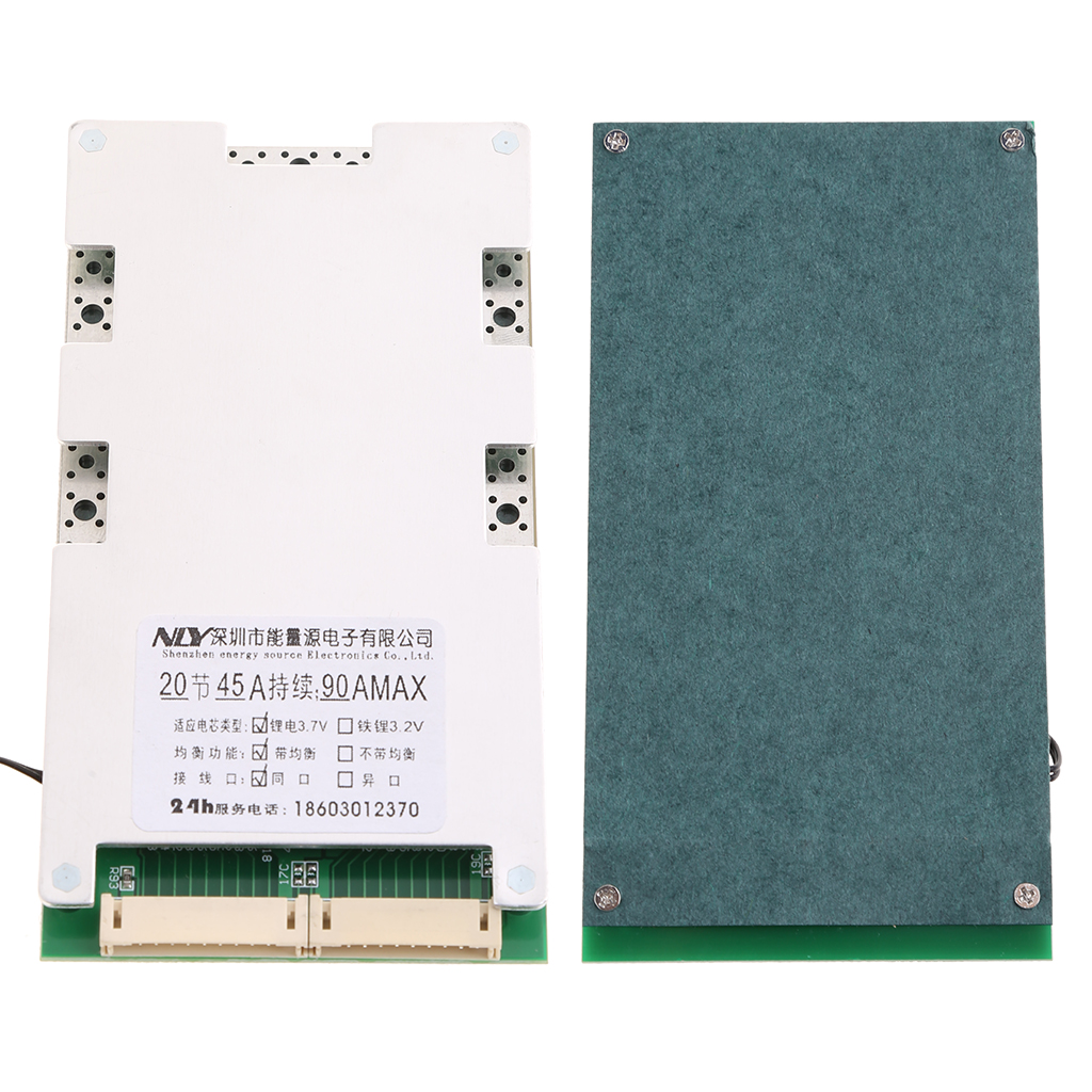 20S 72V 45A for Protection Board Lithium Li-Ion Lipo Battery Bms Pcb Module Safe for Car Skateboard Car Inverter Easy to