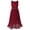 Burgundy, variant on Miaeowve Flower Girl Sequin Lace Dress Girls Sleeveless High Low Party Dress Chiffon Junior Bridesmaid Dress Burgundy 8