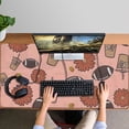 thumbnail image 4 of Long Mouse Pads for Desk,Pink Football and Drinks Pattern Desk Mats on Top Of Desks, Desk Mouse Pad Extra Large with 3mm Non-Slip Base and Stitched Edge for Gaming,Office,Work,Home 47.3"x23.6", 4 of 6