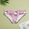 thumbnail image 4 of Hello Kitty Women's Underwear Low Rise Full Coverage Briefs Breathable Underpants Ladies Regular Plus Size Panties, 4 of 6