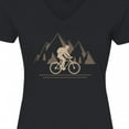 thumbnail image 4 of Inktastic Mountain Biking Adventure Women's V-Neck T-Shirt, 4 of 5