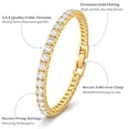 thumbnail image 4 of Kezef CZ Tennis Bracelet for Women – 3mm Cubic Zirconia, 14K Yellow Gold Plated over Brass, 7 inch Tennis Bracelet, 4 of 5