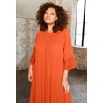 thumbnail image 5 of June + Vie Women's Plus Size Off-The-Shoulder Sundrop Maxi Dress, 5 of 5