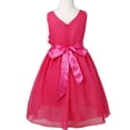 thumbnail image 6 of JanJean Kids Girls Chiffon V-Neck Ball Dress Bridesmaids Flower Girls Dress Pageant Birthday Party Rose 8, 6 of 7