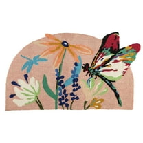 Drangonfly Shaped Hooked Rug