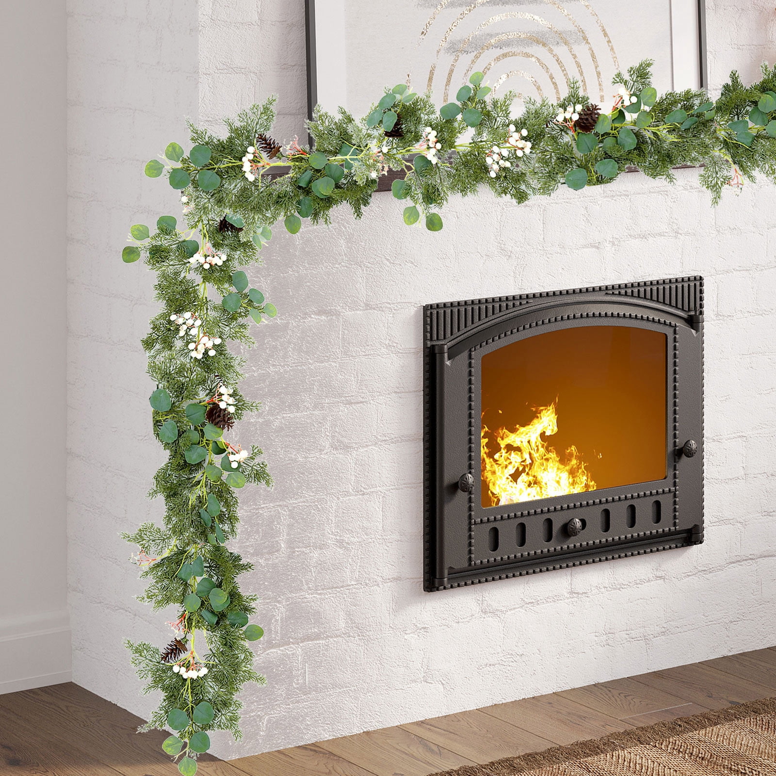 Guirlande De Pin Artificielle Pour Noël - Longueur 180 Ou 270 Cm, Verte Et épaisse, Pour Cheminée, Table, Escalier