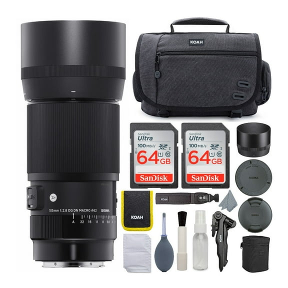 Sigma 105mm f/2.8 DG DN Macro Art Lens for Sony E Advanced Holiday Kit