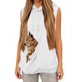 thumbnail image 2 of Stralyhd Cat Pouch Hoodie for Women Cozy Soft Sweatshirts Fleece Warm Kangaroo Pouch Hoodie Sleeveless Pet Carrier Pullover with Pet Pocket White 3XL, 2 of 5