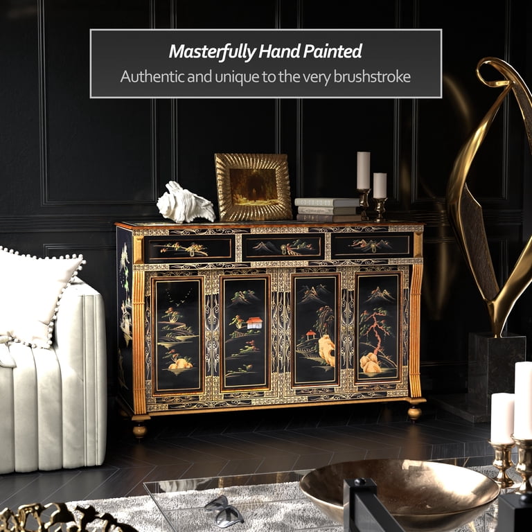 Red Lantern Black Lacquer Sideboard - Landscape - Walmart.com