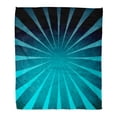 thumbnail image 1 of KDAGR Throw Blanket Warm Cozy Print Flannel Colorful Starburst Blue Teal Retro Sunburst Pattern Radial Striped Vintage Comfortable Soft for Bed Sofa and Couch 50x60 Inches, 1 of 1