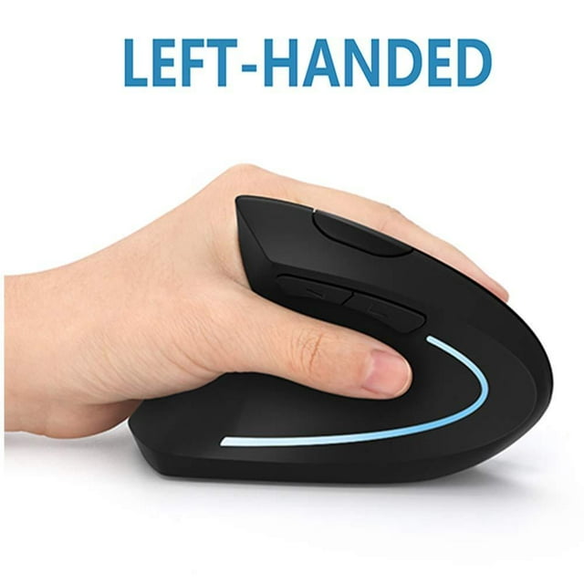 Souris pour Gaucher, Lekvey Souris Verticale Ergonomique Sans Fil 2,4G à Main...
