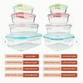 thumbnail image 3 of 8 Pack Premium Glass Food Storage Containers - Airtight, Leak-Proof, Microwave, Oven, Freezer and Dishwasher Safe - BPA Free, Stain-Resistant, Easy-Clean Design for Meal Prep and Bento Boxes, 3 of 10
