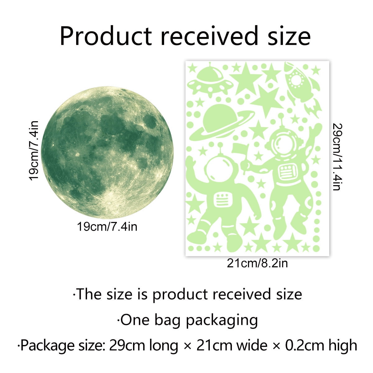 1 Packs Glow in The Dark Stars Wall Stickers for Kids Room Space Themed Decor Solar System Planets Astronaut Rocket Educational Nursery Bedroom Decals