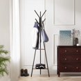 thumbnail image 6 of Coat Rack Freestanding, Coat Hanger Stand, Hall Tree with 2 Shelves, for Clothes, Hat, Bag, 6 of 6