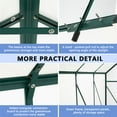 thumbnail image 4 of 6x8 FT Polycarbonate Greenhouse Raised Base And Anchor Aluminum Heavy Duty Walk-in Greenhouses For Outdoor Backyard In All Season,Green 6*8FT, 4 of 9