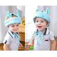 thumbnail image 3 of Protección para La Cabeza Del Niño Sombrero Duro Casco para Caminar para Bebés Sombrero Duro Sombrero de Seguridad de Algodón Antichoque - Azul Sunnimix casco protector de bebé, 3 of 8