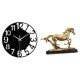thumbnail image 1 of Reloj de pared grande,Reloj de pared acrílico silencioso de estilo moderno.,Reloj de pared grande de oficina,silencioso,fácil de leer y sencillo.,Figura de caballo,Escultura de caballo en, 1 of 8
