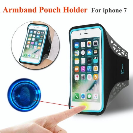 Sport Armband Waterproof for Gym Fitness Running Cycling Touch Screen Phone Case Cover Holder Band Supports Fingerprint Touch for i Phone 7/7Plus