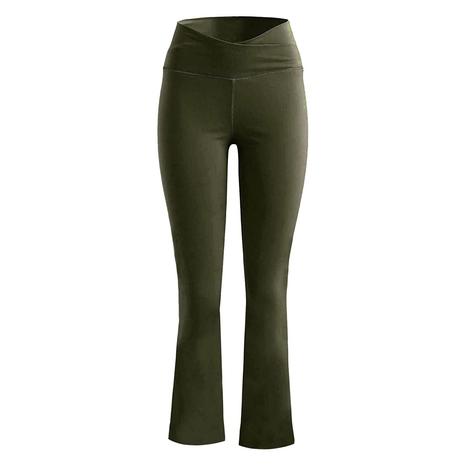 yievot Women s Casual Bootleg Yoga Pants Flare Leggings for Women High Waisted V Crossover Workout Pants Walmart
