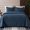 Navy, variant on Microfiber King Size (92x104 inches) Quilt Set Lightweight Quilted Bedspreads Coverlets Set with Stars Pattern, Black, 3 Piece (1 Quilt, 2 Shams)