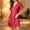*Wine, variant on ClodeEU Women's Ice Silk V Neck Short Sleeve Dress,Casual Summer Dress for Home Beige,Women's Plus L