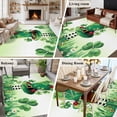 thumbnail image 5 of St. Patrick's Day Area Rugs 5'x7', Small Throw Rugs for Laundry Room Playroom, Lucky Shamrock Hat Ladybirds Daisy Ombre Green Indoor Outdoor Rug Non-Slip Low Pile Carpet Runner Reversible Floor Mats, 5 of 8