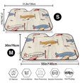 thumbnail image 3 of Fotbe Striped Vintage Planes Car Windshield Sunshade | Sun Visor Protector Front Window Shade, Keeps Out UV Rays, Keeps Your Vehicle Cool-Small, 3 of 7