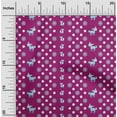 thumbnail image 2 of oneOone Cotton Poplin Twill Purple Fabric Animal Fabric For Sewing Printed Craft Fabric By The Yard 56 Inch Wide, 2 of 5
