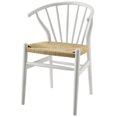 thumbnail image 3 of Side Dining Chair, Set of 2, Wood, White, Modern Contemporary Urban Design, Kitchen Room Cafe Bistro Restaurant Hospitality, 3 of 4