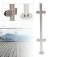 thumbnail image 3 of TOOL1SHOoo Stainless Steel Round Pipe Railing Post High Temperature Resistance Silvery  for Clamping Glass Wood and Plastic, 3 of 9