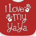 thumbnail image 4 of Inktastic I Love My Yaya Grandchild Boys or Girls Baby Bib, 4 of 4
