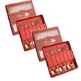 thumbnail image 1 of Oleegame 2PC Stainless Steel Cutlery Set Christmas Tableware Set Stainless Steel Spoon Gift Set Dessert Spoon Fork Coffee Spoon Christmas Pendant Spoon Tableware Set Gift, 1 of 9