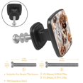 thumbnail image 3 of 4 Pcs Cabinet Handle Drawer Pulls Different Dogs Heads Knobs with Screws Square Furniture Office Cabinet Knob Decoration, 3 of 7