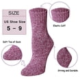 thumbnail image 2 of Holzlrgus 5 Pairs Womens Wool Socks Thick Knit Vintage Winter Warm Cozy Crew Socks Gifts, 2 of 6