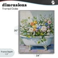 thumbnail image 4 of Stupell Industries Modern Vintage Bathtub Bouquet Overgrowth Gray Framed Giclee Art, 24 x 30, by The Prints Vibe, 4 of 8