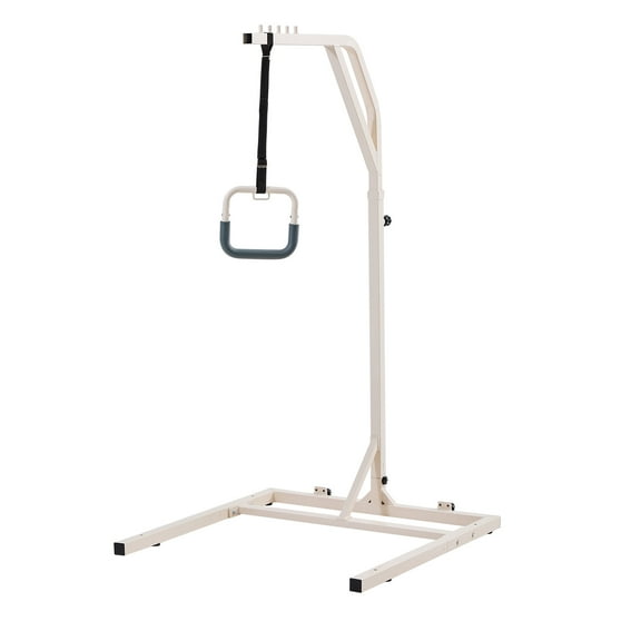 KFFKFF Height-Adjustable Trapeze Bar for Bed Mobility, Freestanding Design with Wheels, 300 lbs Capacity Pull-Up Assist for Elderly and Disabled, Suitable for Home, Nursing, and Hospital Care