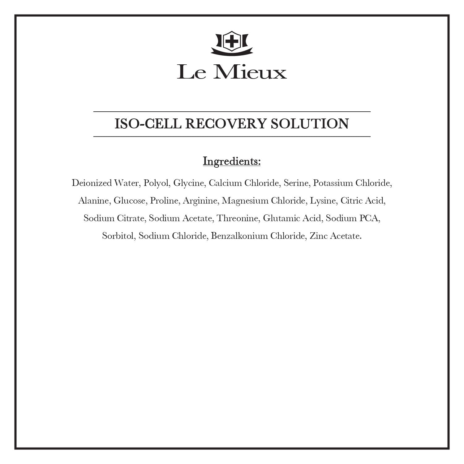 Le Mieux Iso-Cell Recovery Solution, 6 oz