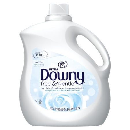 Downy Ultra Liquid Fabric Conditioner (Fabric Softener), Free & Gentle, 150 Loads 129 fl (Best Fabric Softener For Towels)