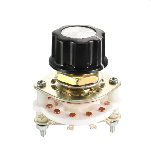 Unique Bargains 1P6T 1 Pole 6 Throw 1Deck Band Selector Rotary Switch with Plastic Knob 7Pin