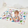 thumbnail image 2 of White Dinosaurs Landscapes Pattern Blanket,Comfortable Soft Lamb Wool Throw Blanket,All Season,Warm Lightweight Blankets for Sofa Bed Couch Living Room Chair,30"x40", 2 of 4