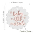 thumbnail image 6 of Inkdotpot Pack Of 50 Baby It's Cold Outside Baby Shower Favor Paper Tags Craft Real Rose Gold Foil Hang Tags, 6 of 7