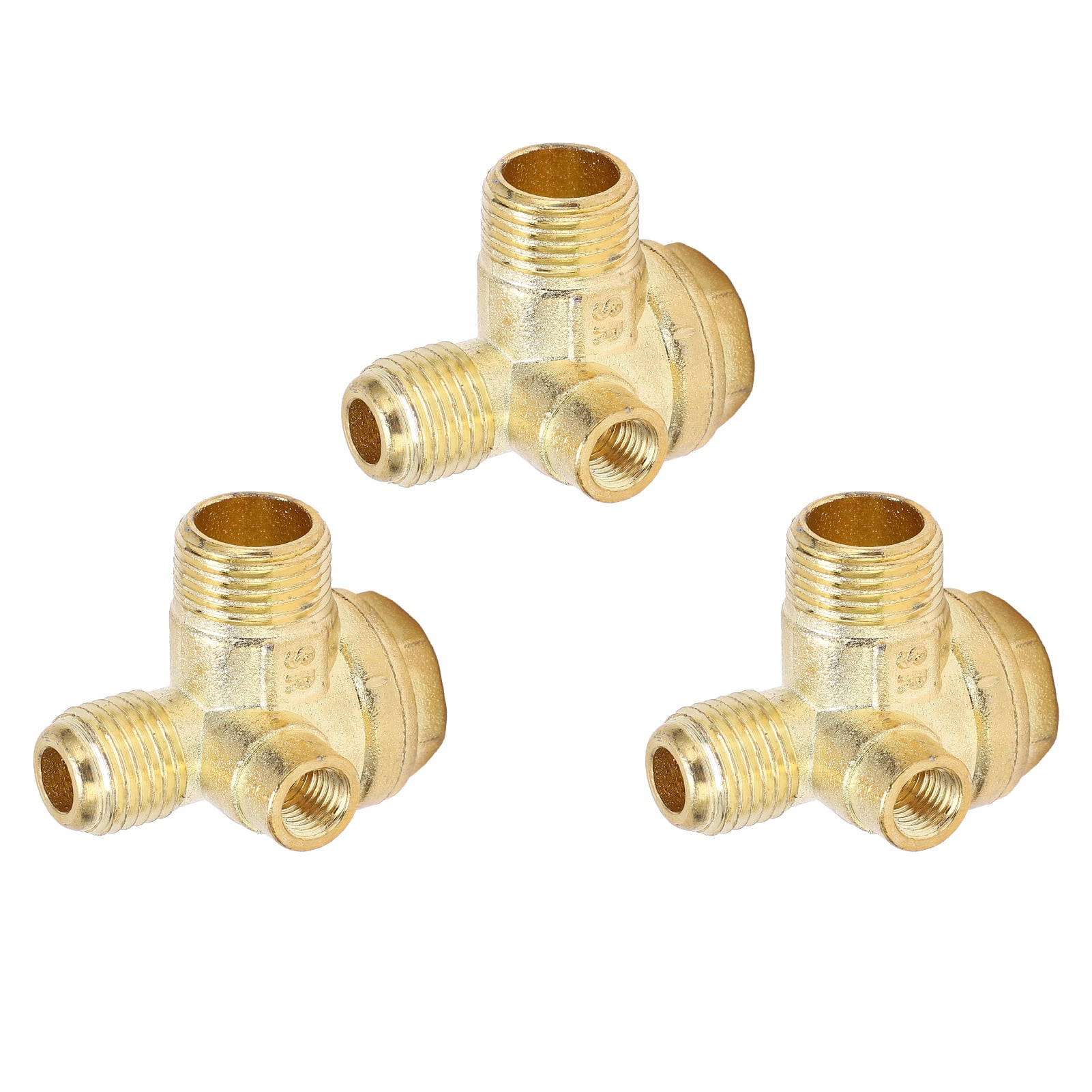 Yellow Brass Check Valve Corrosion Resistance Air Compressor Connector Threads 