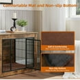 thumbnail image 6 of MAYEERTY 40" Wooden Dog Crate Furniture with Cushion, Double Doors for Small/Medium Dogs, Rustic Brown, 6 of 9