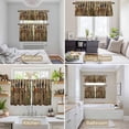 thumbnail image 6 of Modern Cooking Kitchen Curtains Sets for Windows 36 Inch Length, Farmhouse Country Wooden Grain Rod Pocket Window Treatments Tier Curtains and Valances Set for Bedroom/Bathroom, 6 of 8