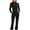Black, variant on Womens Fashion Stretchy Bodysuit Long Sleeve Solid Color Slimming Jumpsuit High Neck Yoga One Piece No Belt