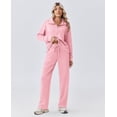 thumbnail image 4 of Pinspark Lounge Sets for Women Side Slit Sweatshirt Straight Leg Sweatpants with Pockets 2 Piece Matching Set Fall Fashion Sweatsuit Activewear Tracksuit, 4 of 6